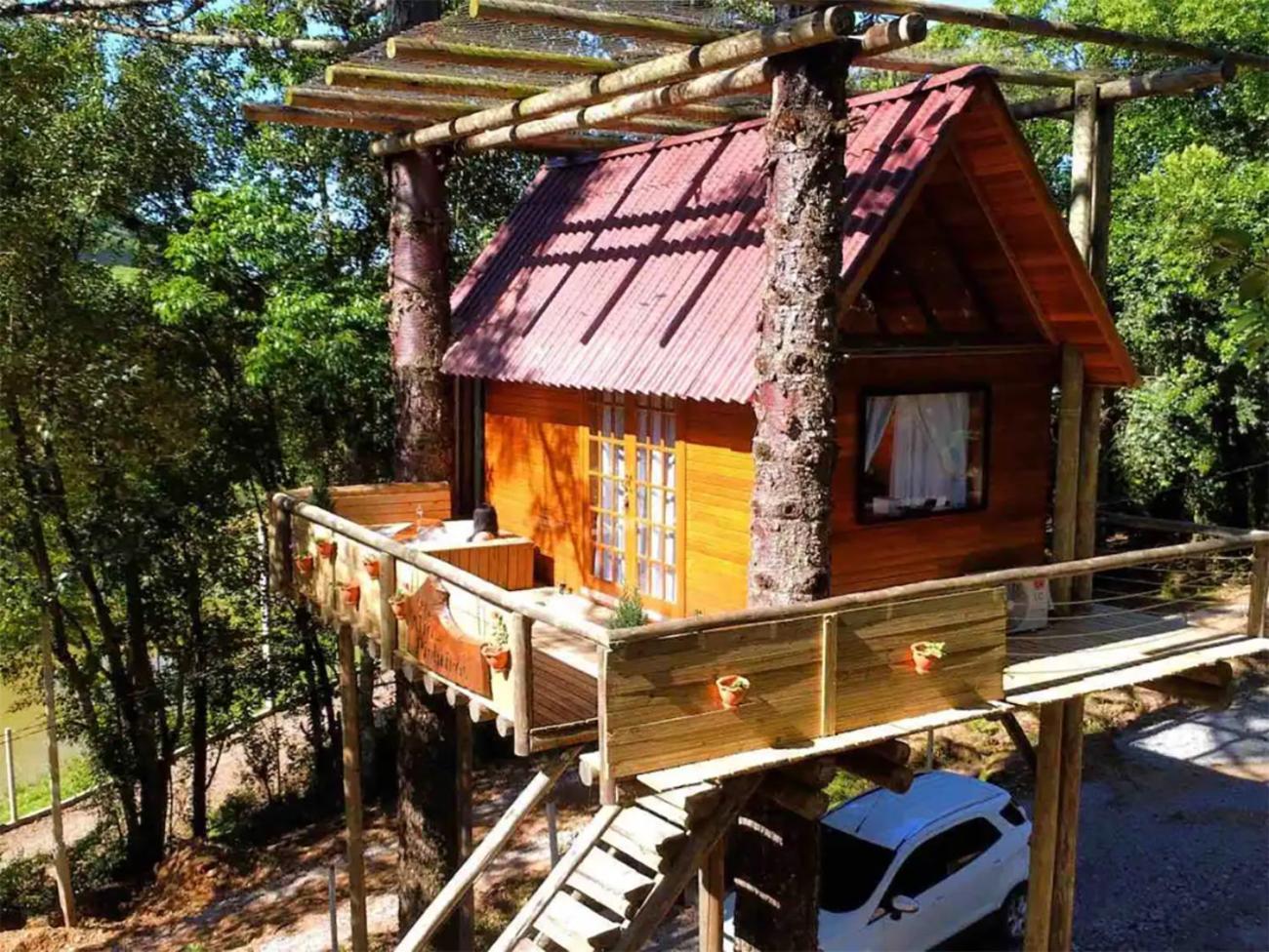 Casa Na Arvore Com Hidro, Piscina, Trilha, Cavalo Бенту-Гонсалвіс Екстер'єр фото